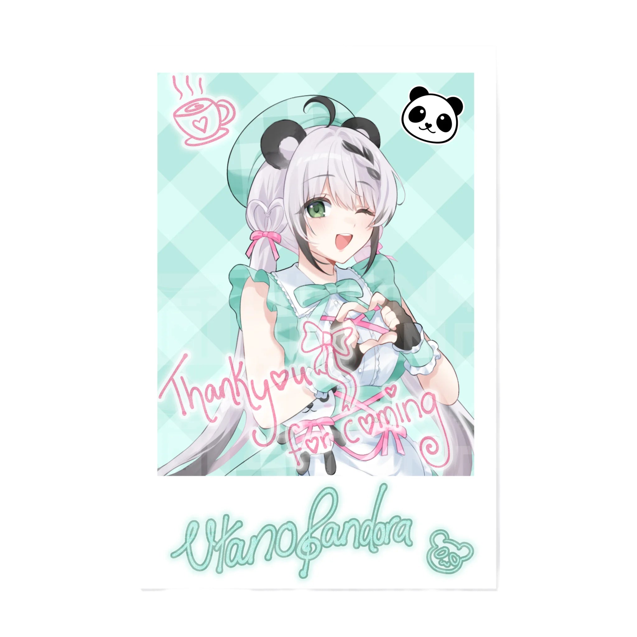 V-Idol Cafe Signed Cheki Utano Pandora Penlight